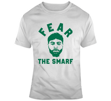 Load image into Gallery viewer, Boston Basketball Marcus Smart Fear The Smarf Fan T Shirt - 9270053244