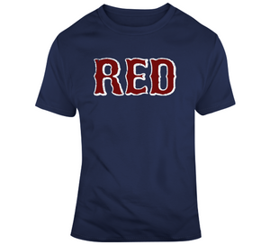 Boston Baseball Fan RED Distressed T Shirt - 9333150885