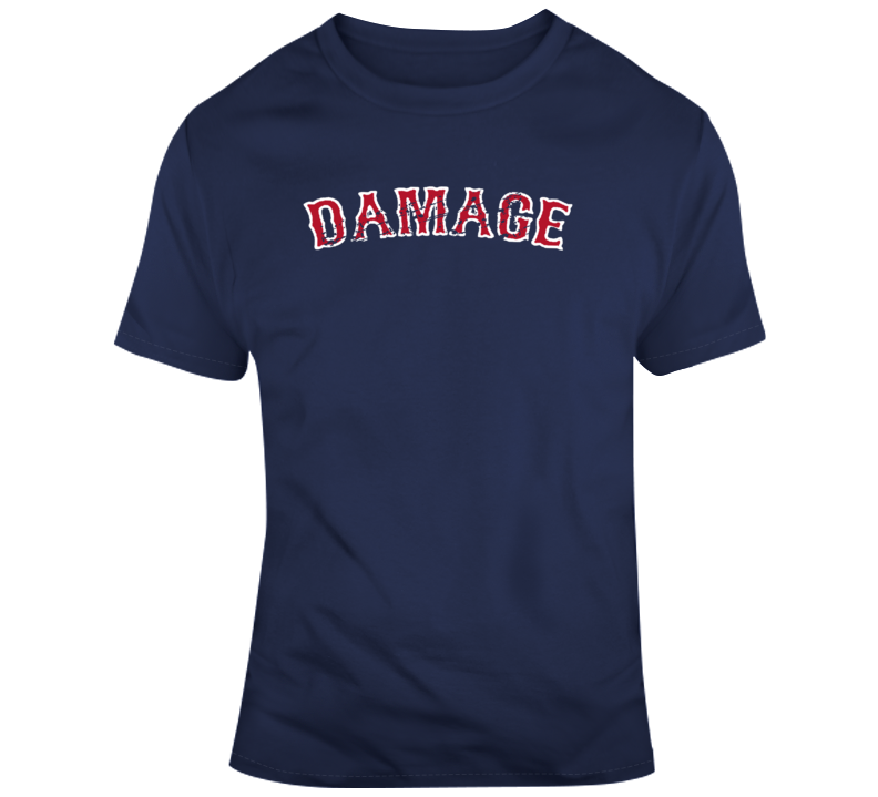 Boston Damage Distressed Baseball Fan T Shirt - 9624484679