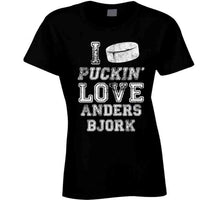 Load image into Gallery viewer, Anders Bjork I Love Boston Hockey Fan T Shirt - image_005d2f29-83e3-4170-912b-d033600bc6b5