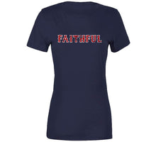 Load image into Gallery viewer, Boston Faithful Baseball Fan Distressed Navy T Shirt - image_00618f91-108d-4663-926a-ee56786fa2d0