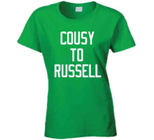 Load image into Gallery viewer, Cousy to Russell Boston Legends Basketball Fan T Shirt - image_01357317-87e1-47de-b937-173503dc1b3e