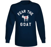 Load image into Gallery viewer, Fear The Goat Tom Brady New England Football Distressed T Shirt - image_01c33058-9fed-46dd-8c29-f0dd2d384063