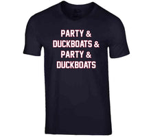 Load image into Gallery viewer, Party And Duck Boats And Party New England Football Fan T Shirt - image_01fc3c5e-5e58-49ac-8d58-0f394f9778c9