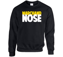Load image into Gallery viewer, Brad Marchand Knows Nose Parody Funny Boston Hockey Fan T Shirt - image_053df4ca-ac5a-4c64-a589-550d9d598b0c