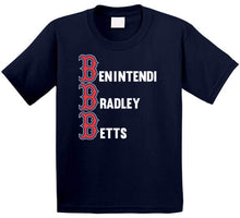 Load image into Gallery viewer, Killer Bs Benintendi Betts Bradley Boston Baseball Fan T Shirt - image_07ccab7a-0f86-4c49-a2cb-0b9298ccb789