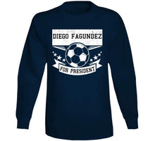 Load image into Gallery viewer, Diego Fagundez For President New England Soccer T Shirt - image_0820cac3-7118-4a35-b3eb-6001b76c54c1