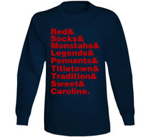 Load image into Gallery viewer, Boston Baseball Fan Tradition Names T Shirt - image_0a144696-c276-4d2f-bfbd-e331c5ac04d6