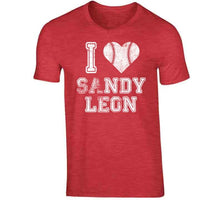 Load image into Gallery viewer, Sandy Leon I Heart Boston Baseball Fan T Shirt - image_0be38b1d-80a9-461e-8371-a6bf4c22b83f