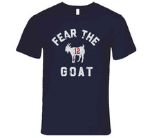 Load image into Gallery viewer, Fear The Goat Tom Brady New England Football Distressed T Shirt - image_0fb69a00-46b1-40c5-842a-5cddb826aa01