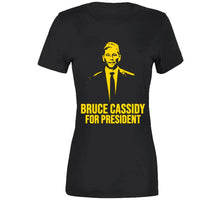 Load image into Gallery viewer, Bruce Cassidy For President Boston Hockey Fan v2 T Shirt - image_113f7544-b2a1-41b9-9ff8-60b66b3a3456