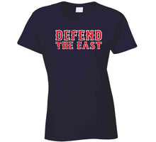 Load image into Gallery viewer, Defend The East Boston Baseball Fan Distressed T Shirt - image_1142bcd5-db90-4a33-87b4-96eecca21bac