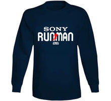 Load image into Gallery viewer, Sony Michel Sony Runman 26 Walkman New England Football Fan T Shirt - image_13430d31-9b4c-4a31-9979-1fa85cbdb912