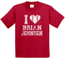 Load image into Gallery viewer, Brian Johnson I Heart Boston Baseball Fan T Shirt - image_13da1c6e-f883-4101-ac1c-18e85bc0e8fa