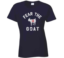 Load image into Gallery viewer, Fear The Goat Tom Brady New England Football Distressed T Shirt - image_15f4b3fe-f6ad-4a45-ba82-c8170d154fdb