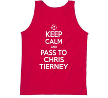 Load image into Gallery viewer, Chris Tierney Keep Calm Pass To New England Soccer T Shirt - image_1605318a-2ab8-41c6-acb0-531d376eaa64