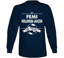Load image into Gallery viewer, Femi Hollinger Janzen We Trust New England Soccer T Shirt - image_18bc1451-37dd-4a75-aa80-21361c22f340