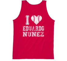 Load image into Gallery viewer, Eduardo Nunez I Heart Boston Baseball Fan T Shirt - image_1ac1f3a6-347e-4a1a-afee-91afa34d92ee