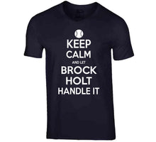 Load image into Gallery viewer, Brock Holt Keep Calm Boston Baseball Fan T Shirt - image_1bc162ea-bdf9-4e84-9772-65b326ece776