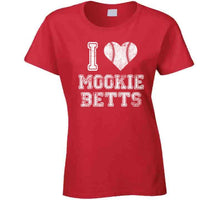 Load image into Gallery viewer, Mookie Betts I Heart Boston Baseball Fan T Shirt - image_1db6e426-d26f-48aa-8a31-7a5f301c5cf7