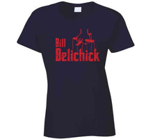 Load image into Gallery viewer, Bill Belichick The GodFather New England Coach Football Fan T Shirt - image_1dba4b7f-4c8b-49a4-b990-92bef762e062