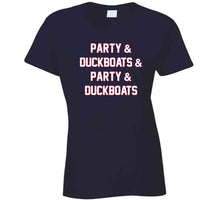 Load image into Gallery viewer, Party And Duck Boats And Party New England Football Fan T Shirt - image_1e3665e4-2ebf-4c9b-965c-bb2d06b2c840