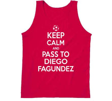 Load image into Gallery viewer, Diego Fagundez Keep Calm Pass To New England Soccer T Shirt - image_1f3e3c82-e7ac-44cc-9065-a355f3bde527