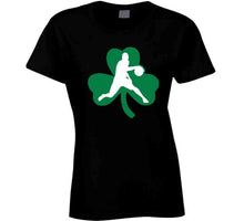 Load image into Gallery viewer, Kyrie Irving Boston Basketball Team Clover Silhouette Black T Shirt - image_218c7d6b-2c5d-494f-9c5f-104e4e716b9e