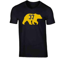 Load image into Gallery viewer, Patrice Bergeron Bear Silhouette 37 Boston Hockey Fan T Shirt - image_21afa4b6-8533-4a88-a54b-4ae5aa98f8c4