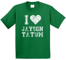 Load image into Gallery viewer, Jayson Tatum I Heart Boston Basketball Fan T Shirt - image_21e6972c-4ed3-444a-ba75-437b0f86e23b