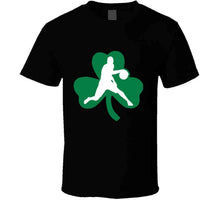 Load image into Gallery viewer, Kyrie Irving Boston Basketball Team Clover Silhouette Black T Shirt - image_25f8a603-291b-4a34-93ad-956dbcbea8f8