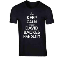 Load image into Gallery viewer, David Backes Keep Calm Boston Hockey Fan T Shirt - image_26295f27-30a4-4598-9ef0-e7c5245966a2