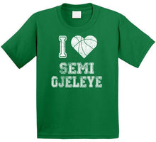 Load image into Gallery viewer, Semi Ojeleye I Heart Boston Basketball Fan T Shirt - image_26ed3504-7811-4ac5-b1af-0c385c8bd4a3
