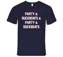 Load image into Gallery viewer, Party And Duck Boats And Party New England Football Fan T Shirt - image_26f252a3-0e07-4cc8-a44c-0fb131aed87f