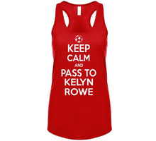 Load image into Gallery viewer, Kelyn Rowe Keep Calm Pass To New England Soccer T Shirt - image_283e2ed6-81fc-4ff0-8979-458b82a1e3a5
