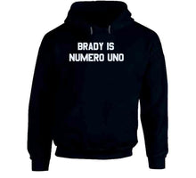 Load image into Gallery viewer, Brady Is Numero Uno Arnold Pumping Iron Parody Football T Shirt - image_2b651012-93ca-4285-a2a9-7610518b764a