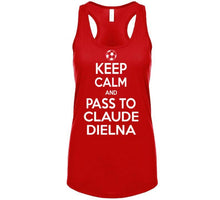 Load image into Gallery viewer, Claude Dielna Keep Calm Pass To New England Soccer T Shirt - image_2b6ac2d9-1ddd-4135-b68f-4df10bd90bd7