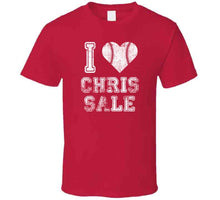 Load image into Gallery viewer, Chris Sale I Heart Boston Baseball Fan T Shirt - image_2becf3c1-b992-4a89-9755-38931f06c662