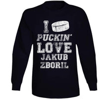 Load image into Gallery viewer, Jakub Zboril I Love Boston Hockey Fan T Shirt - image_30a89b88-17e6-4cc2-b28a-7b07162147a2