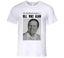 Load image into Gallery viewer, New England  Bill Wins Again Biff Back To The Future Parody Football  T Shirt - image_3148e422-241b-4989-ba30-f1ce162f6ace