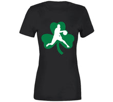 Load image into Gallery viewer, Kyrie Irving Boston Basketball Team Clover Silhouette Black T Shirt - image_31f55a7f-c2a6-4df1-8ac6-c81dee5eeab8