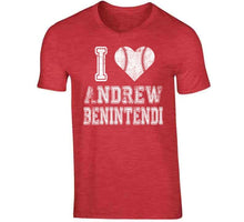 Load image into Gallery viewer, Andrew Benintendi I Heart Boston Baseball Fan T Shirt - image_33733c01-53e6-4819-b6ad-903fa2734c67