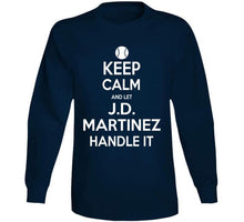 Load image into Gallery viewer, JD Martinez Keep Calm Boston Baseball Fan T Shirt - image_33aaa29b-036c-413a-87fd-b6cdf61615b0