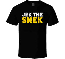 Load image into Gallery viewer, Jek The Snek Jake Debrusk Boston Hockey Fan T Shirt - image_3426cff0-a399-4d8b-ada9-b7b2212c1c8c