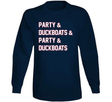 Load image into Gallery viewer, Party And Duck Boats New England Football Fan T Shirt - image_343597fd-bdf4-4461-8bd9-fa82a51b4904