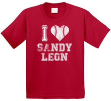 Load image into Gallery viewer, Sandy Leon I Heart Boston Baseball Fan T Shirt - image_367734e1-ce42-4801-b6e7-27bb1046168d
