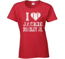 Load image into Gallery viewer, Jackie Bradley Jr I Heart Boston Baseball Fan T Shirt - image_38eab20e-5dfb-4e2c-8312-8799006a1f31
