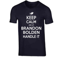 Load image into Gallery viewer, Brandon Bolden Keep Calm New England Football Fan T Shirt - image_3954a101-5ba0-433e-9f5d-f8c601673c83