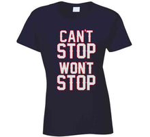 Load image into Gallery viewer, Cant Stop Wont Stop New England Football Fan T Shirt - image_3a8cb9f8-8d63-4f6c-a716-262c2e04cdab