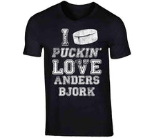 Load image into Gallery viewer, Anders Bjork I Love Boston Hockey Fan T Shirt - image_3d63e144-3ce1-4c27-9b6a-214883b441c8